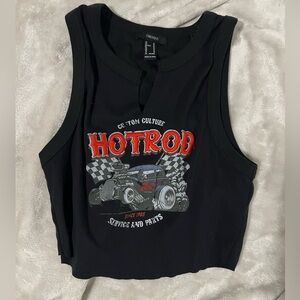 forever 21 notch crop tank top